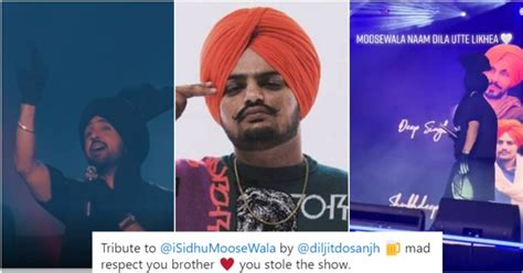 Diljit Dosanjh Dedicates Concert To Sidhu Moosewala Pays Tribute