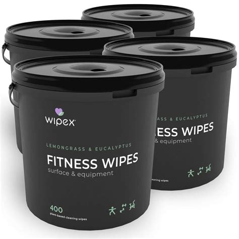 Wipex 400ct Natural Gym Wipes For Fitness Equipment Portable Dispens