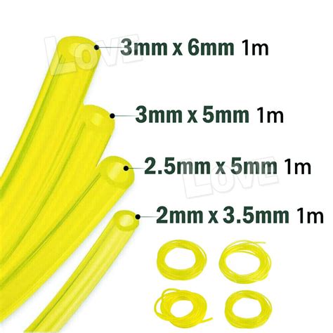 4pcs Fuel Gas Pipe Line Hose For Strimmers Trimmer Chainsaws