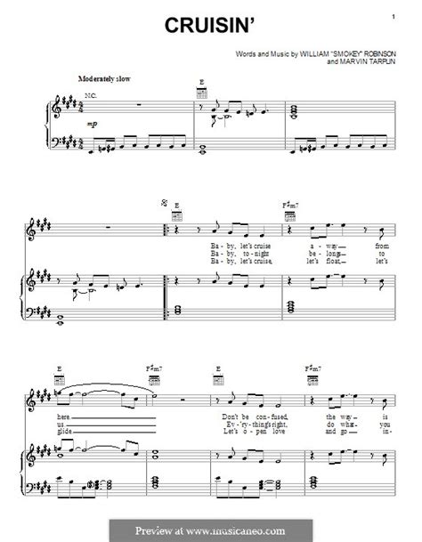 Cruisin' by M. Tarplin, Smokey Robinson - sheet music on MusicaNeo