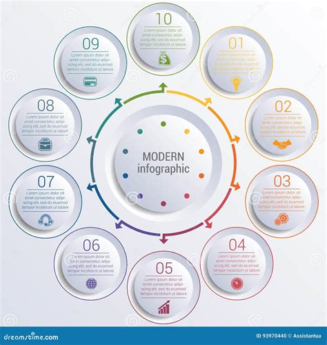 Diagramme D Infographic Avec Cercles D Options Illustration De