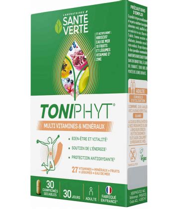 Sant Verte Toniphyt Multi Vitamines Et Min Raux Comprim S Pas Cher