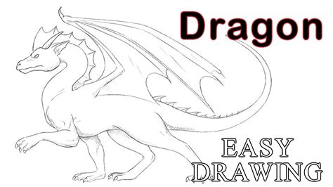 How to Draw a Dragon Drawing | Easy Dragon Sketch Step by Step - YouTube