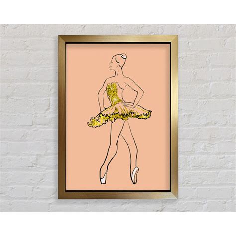 Bright Star Golden White Ballerina Einzelner Bilderrahmen Kunstdrucke