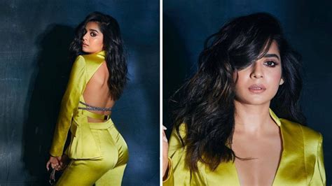 Mithila Palkar Raises Temperature In Backless Yellow Satin Pantsuit