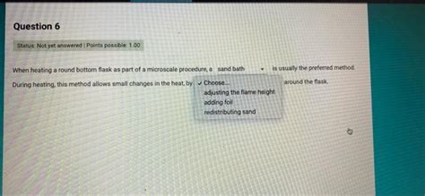 Solved Question 6 Choose Status Not Yet Answered I Chegg