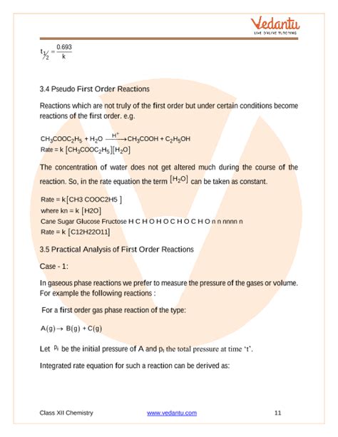 Cbse Class Chemistry Chapter Chemical Kinetics Revision Notes