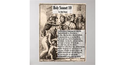 John Donne Death, Be Not Proud/Holy Sonnet 10 Poster | Zazzle