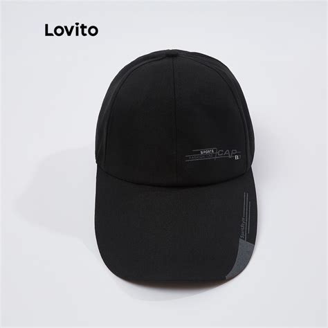 KOL S Pick Lovito Casual Letter Embroidery Colorblock Hats For Women