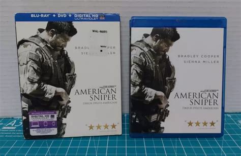 American Sniper Blu Ray Dvd Movie Bradley Cooper With Slip Cover