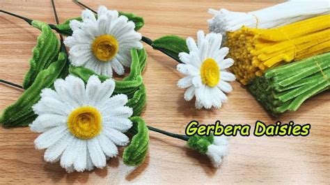 Diy How To Make An Easy Gerbera Daisies Pipe Cleaner Flower By Handcraft Sreyneang In 2024