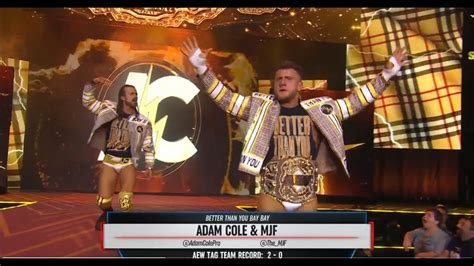 MJF AND ADAM COLE ENTRANCE NEW THEME SONG REMIX BETTER THAN YOU BAY