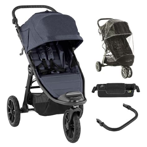 Baby Jogger City Elite 2 Stroller Bundle Carbon Pushchairs Prams