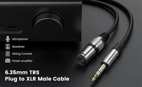 MOSWAG TRS To XLR Male Cable 6 35mm 1 4 Inch TRS To XLR Male Cable