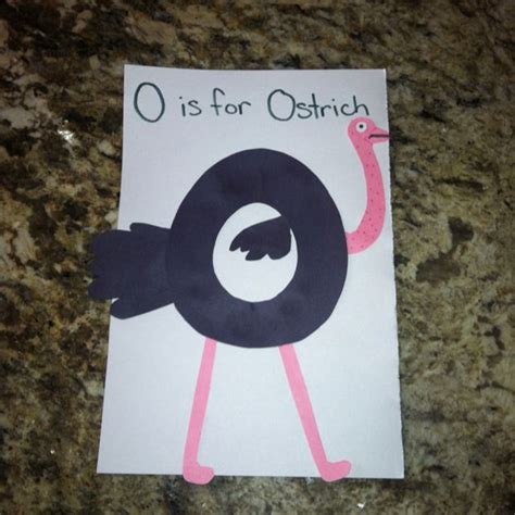 Letter O Is For Ostrich Craft Alphabet Art And Crafts For Kids Pinterest