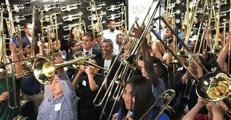 Parkland, Florida, school shooting: 50 trombones handed out to honor Alex Schachter of Marjory ...