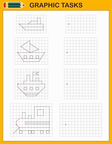 Tareas Gráficas Juego Educativo Para Niños En Edad Preescolar Hojas De Trabajo Para Practicar