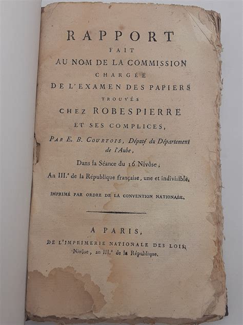 Rapport Fait Au Nom De La Commission Chargee De L Examen Des Papiers