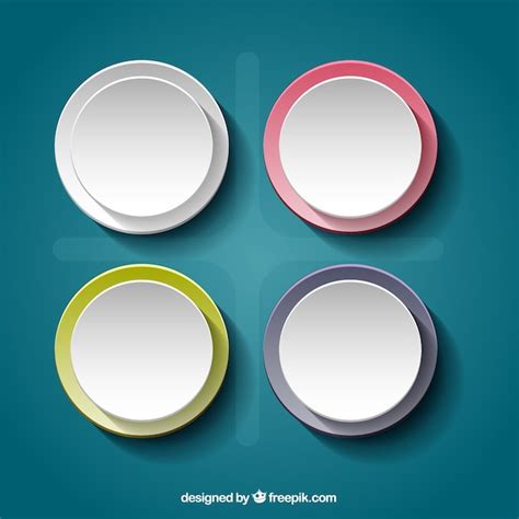 Round Banners Free Vector