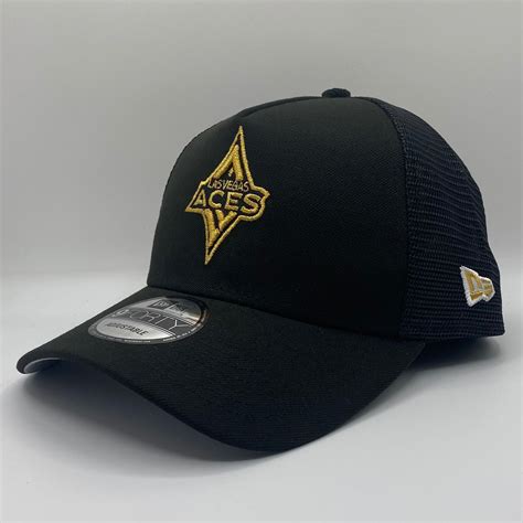 Las Vegas Aces Black New Era 9forty Gold Logo Mesh Adjustable Hat