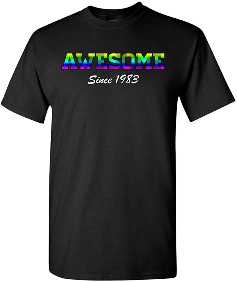 Awesome Since 1983 Colorful T Novelty Dt Adult T Shirt