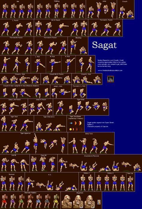 Full Sheet View Super Street Fighter Ii The New Challengers Sagat Artofit