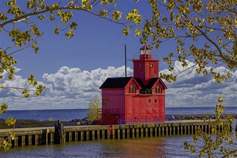 Big Red Lighthouse By Holland Michigan No0255 Photograph By Randall