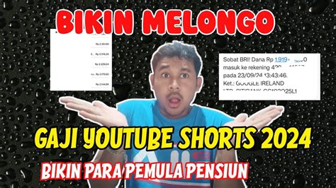 BIKIN KAGET Segini Gaji Youtuber Pemula 2024 YouTuber Shorts YouTube