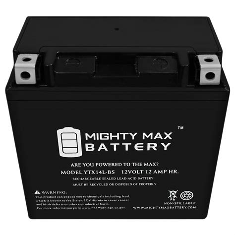 YTX14L BS Battery Replacement For Powerstar PM14L BS MightyMaxBattery