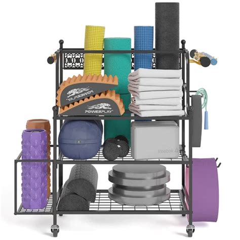 Jh Mech Home Equipment Storage Organizer Home Gym Storage Rack Yoga