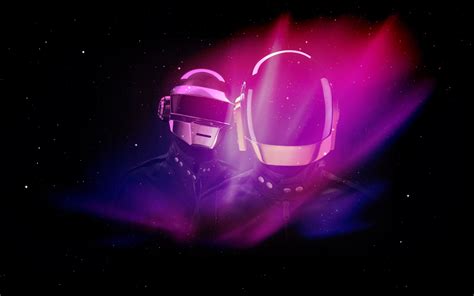 Wallpaper Seni Digital Ruang Musik Ketopong Daft Punk Cahaya