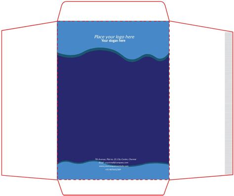 Blue Wave Lines Envelopes Design Customize Online Printo