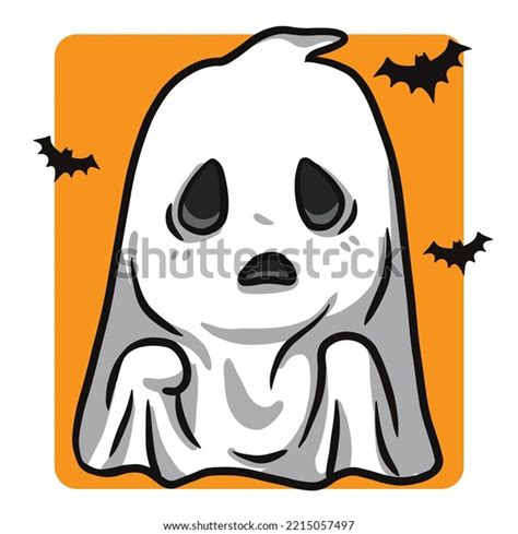 Cute Ghost Bat Cartoon Vector Happy Stock Vector (Royalty Free ...