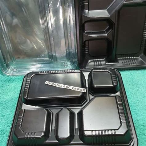 Promo MIKA BENTO BOX SEKAT 5 TRAY BENTO TEMPAT MAKAN PLASTIK KOTAK