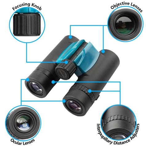 Buy Compact Powerful Waterproof Binoculars - 10x Magnification - Blue ...