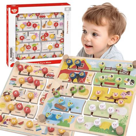 Tooky Toy Interaktywna Tablica Edukacyjna Sorter Montessori Zwierz Tka