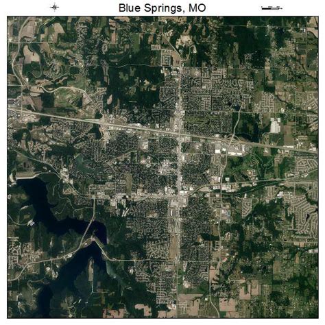 Aerial Photography Map of Blue Springs, MO Missouri