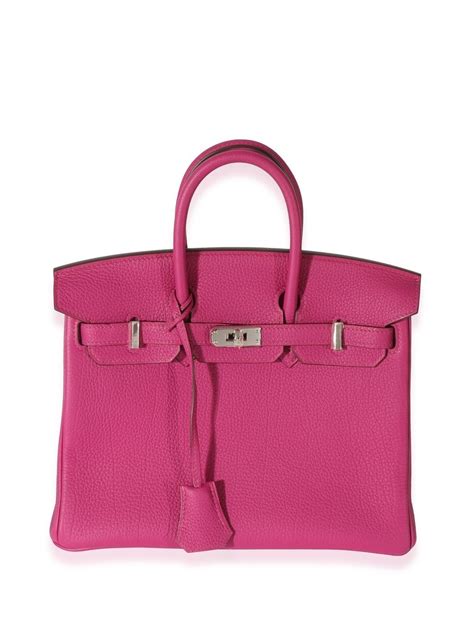 Hermès Pre Owned Birkin 25 Handbag Pink FARFETCH UK