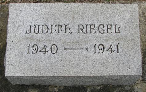 Judith Riegel M Morial Find A Grave