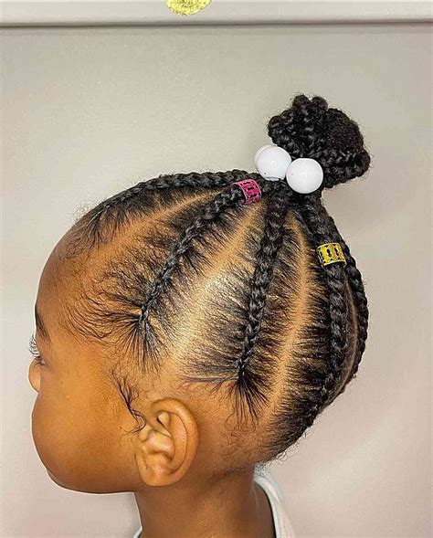 Braided Bun Hairstyles For Black Kids