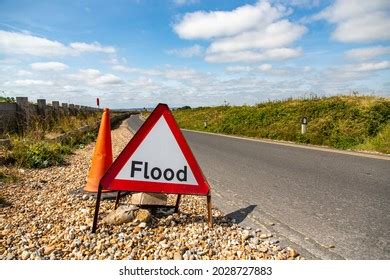 Flood Road Sign Indicating Road Likely Stock Photo 2028727883 | Shutterstock