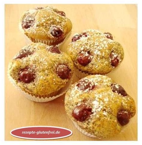 Kirsch Mohn Muffins Tanja S Glutenfreies Kochbuch Ricette Cibi E