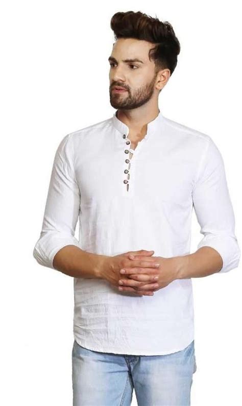 Indian Mens Shirt Kurta Short Kurta Men Dress Shirt Wear Etsy India