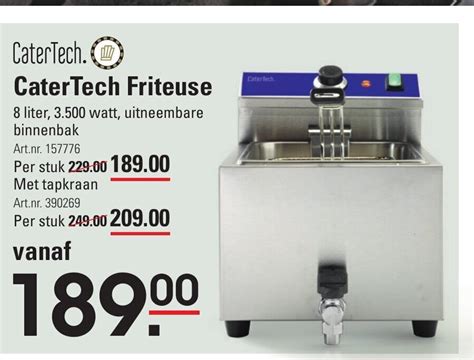 CaterTech Friteuse Aanbieding Bij Sligro