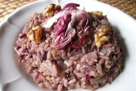 Risotto Radicchio E Noci Saporito Leggero E Vegano