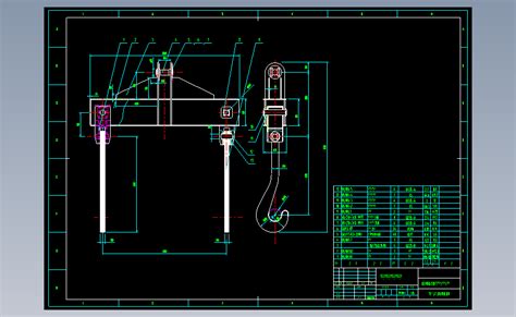 铸造吊用100吨龙门板钩autocad 2004模型图纸下载 懒石网