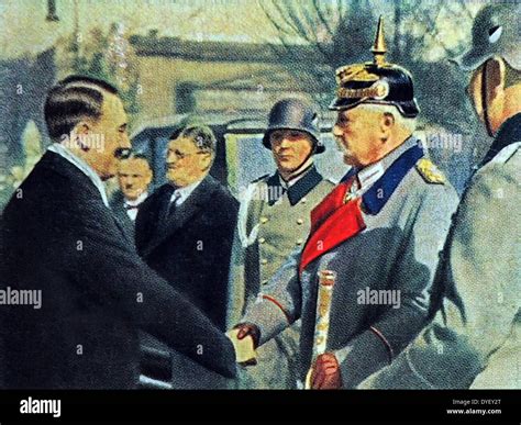 adolf hitler meets President paul Von Hindenburg to be appointed Stock ...