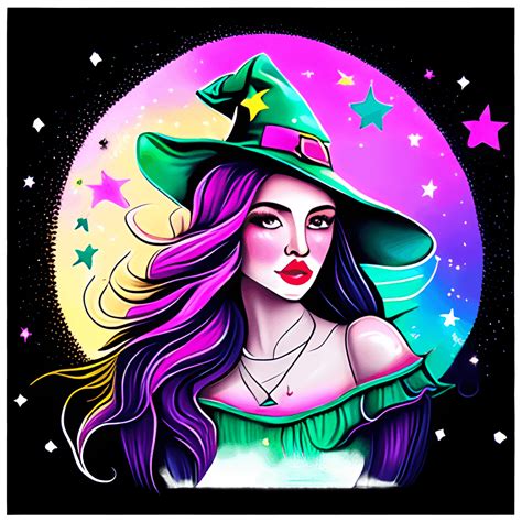 Witch Hat Portrait · Creative Fabrica
