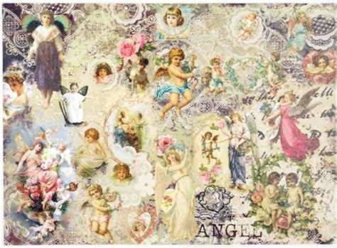 Rice Paper For Decoupage Decopatch Scrapbook Craft Sheet Romantic Angels Roses Rice Paper