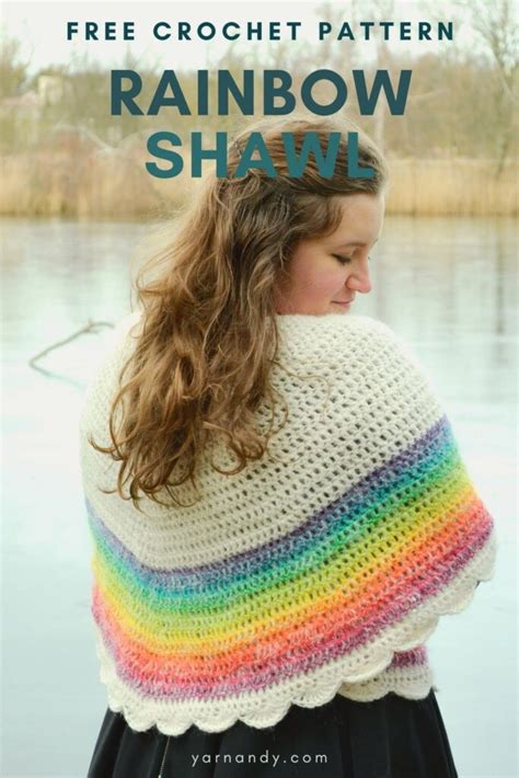 Free Rainbow Shawl Crochet Pattern Yarnandy